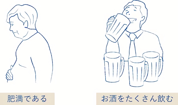 肥満や食べすぎ/飲みすぎは糖尿病を招く要因に