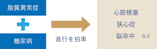脂質異常症と糖尿病が病気のリスクを高める